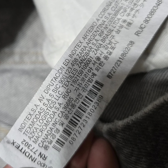 ZARA Gray Stonewash High Rise Straight Leg Jeans, Relaxed Fit, Ankle Length, EUC - Picture 13 of 14